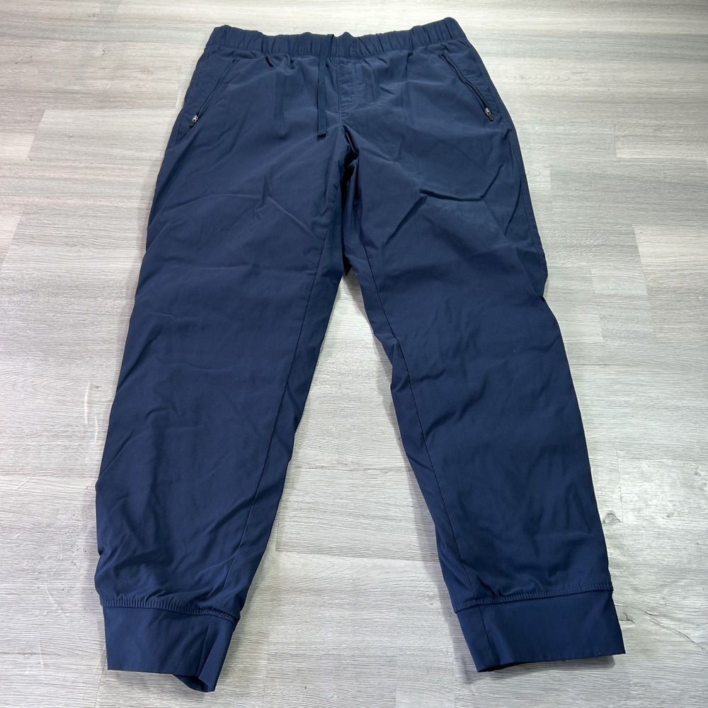 Eddie Bauer Pants Womens 14 Blue Fleece Lined Softshell Hiking Stretch Joggers